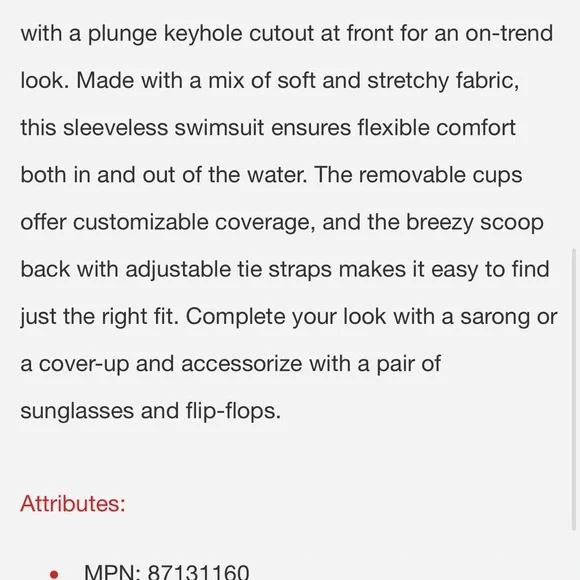 nwT shade and shore, medium seat coverage swimming suit - Picture 3 of 5